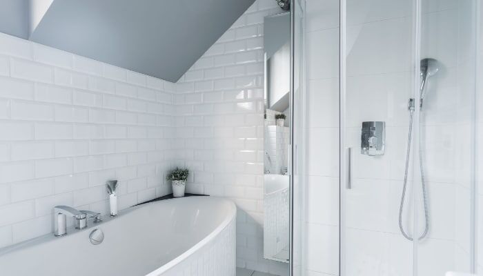 Modern Bath With Tub And Shower
